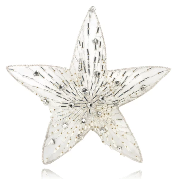 A packshot of the Polaris embroidery pattern, featuring a radiant 3D star design for a festive handmade Christmas decoration.