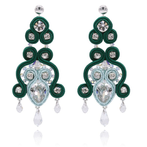 Product shot of the Emerald Meghan Earrings